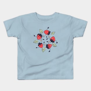 Cute strawberry characters Kids T-Shirt